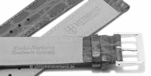 Uhrenarmband -Wetzlar- 20mm hellbraun Leder Kroko-Pr�gung abgen�ht von Meyhofer (Schlie�enansto� 18 mm) - Bild vergr��ern 