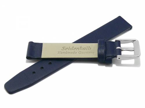Uhrenarmband XS -Solingen- 08mm dunkelblau Leder fein genarbt HANDMADE in GERMANY von MEYHOFER (Schlie�enansto� 08 mm) - Bild vergr��ern 