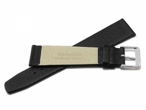 Uhrenarmband -Steinfurt- 16mm schwarz Leder fein genarbt HANDMADE IN GERMANY von MEYHOFER (Schlieenansto 14 mm) - Bild vergrern 