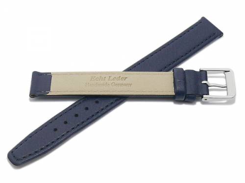 Uhrband XL -Passau- 12mm dunkelblau Leder HANDMADE in GERMANY von Meyhofer optional mit Easy-Click (Schlie�e 12 mm) - Bild vergr��ern 