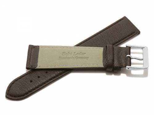 Uhrenband -Willingen- 22mm dunkelbraun Leder HANDMADE in GERMANY von Meyhofer optional mit Easy-Click (Schlie�e 18 mm) - Bild vergr��ern 