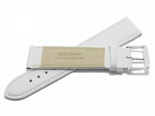 Uhrenband -Willingen- 16mm wei� Leder HANDMADE in GERMANY von Meyhofer optional mit Easy-Click (Schlie�e 16 mm) - Bild vergr��ern 