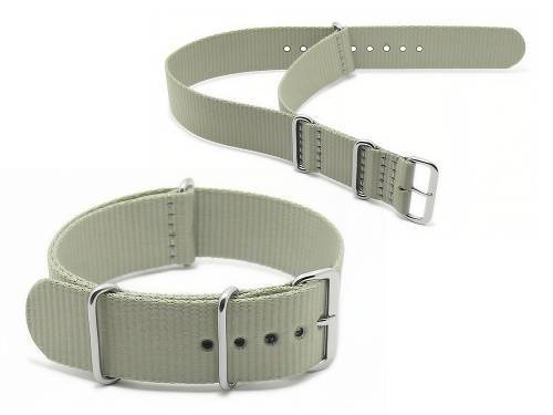 Uhrenarmband -Garland- 24mm feldgrau Textil Durchzugsband im NATO-Style von MEYHOFER - Bild vergr��ern 