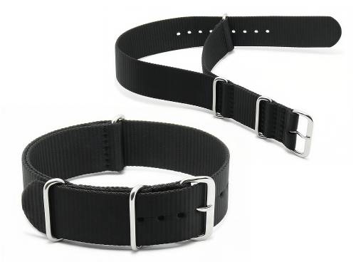 Uhrenarmband -Garland- 22mm schwarz Textil Durchzugsband im NATO-Style von MEYHOFER - Bild vergr��ern 