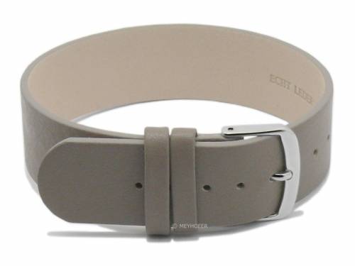 Uhrenarmband -Kufstein- 16mm grau Leder glatt Durchzugsband von Meyhofer - Bild vergr��ern 