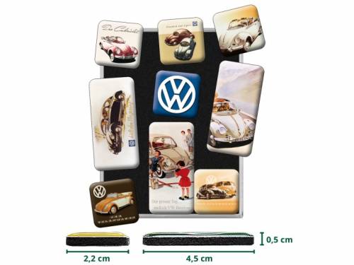 Deko-Magnet-Set 9teilig -VW Classic- Retro-Style von Nostalgic-Art - Bild vergr��ern 