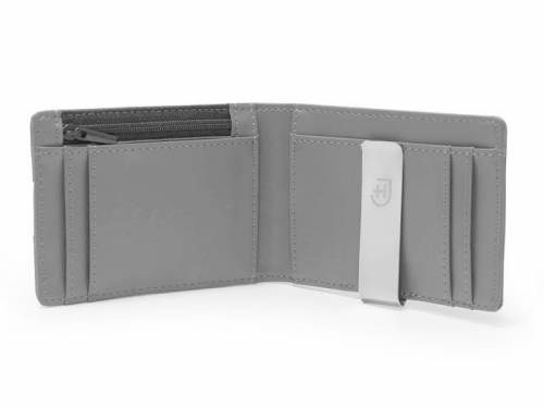 Geldb�rse klein/Smart Wallet aus Leder schwarz mit RFID Schutz und Geldschein-Klammer - Bild vergr��ern 