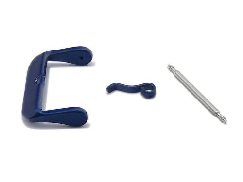 Dornschlie�e 22mm Edelstahl dunkelblau poliert (PlDs00002) - Bild vergr��ern 