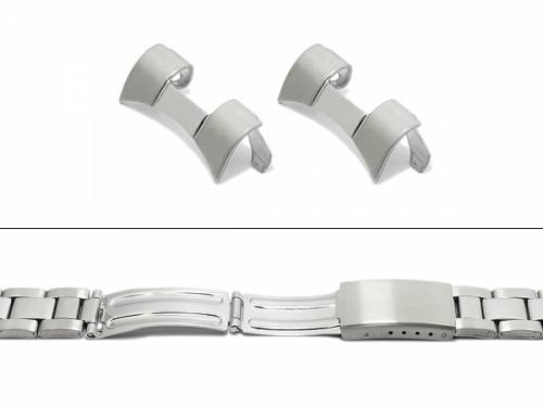 Uhrenarmband -Westfield- 15mm Edelstahl gefaltet poliert mit Rundansto� - Bild vergr��ern 