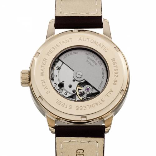 Automatik-Armbanduhr Edelstahl rosgoldfarben Ziffernblatt dunkelblau Lederband von RIEDENSCHILD (*RS*HU*) - Bild vergrern 
