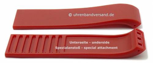Ersatz-Uhrenarmband ROSENDAHL 20mm rot Synthetik glatt ohne Naht f�r Watch II 43128 - Bild vergr��ern 