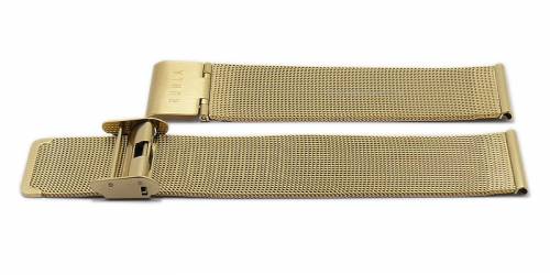 Uhrenarmband 20mm goldfarben Milanaise feines Geflecht matt mit Schiebeverschlu von UMR RUHLA - Bild vergrern 