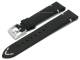 Uhrenarmband 22mm schwarz Leder EASY-CLICK matt helle Naht f�r SEIKO (Schlie�enansto� 20 mm)