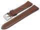 Uhrenarmband 22mm mittelbraun Leder EASY-CLICK sportiv helle Naht f�r SEIKO (Schlie�enansto� 20 mm)