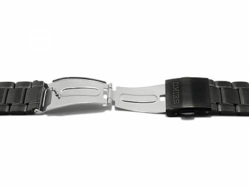 Ersatzband SEIKO Spezialansto Edelstahl schwarz fr SMY153P1, SMY157P9 - Bild vergrern 