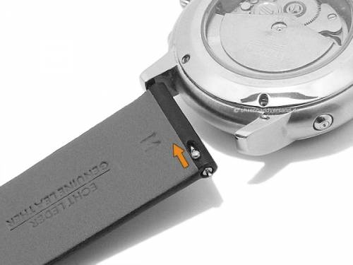 Uhrenarmband -Smart- 18mm grau Anilin-Leder Easy-Click von STAILER (Schlieenanst. 18 mm) - Bild vergrern 