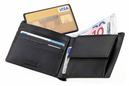 Kartenetui transparent/schwarz CARDSAVER mit RFID Schutz - Bild vergrern 