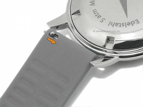 Uhrenarmband 18mm grau Silikon mit EASY-CLICK Stegen von WITHINGS (Schlie�enansto� 18 mm) - Bild vergr��ern 