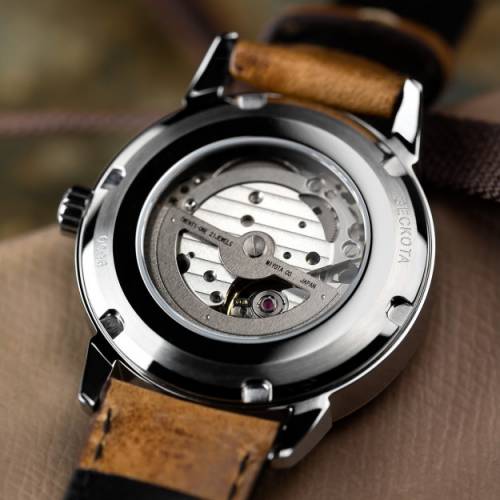 Automatik-Armbanduhr elegant Ziffernblatt schwarz von Geckota (*GK*AU*) - Bild vergrern 