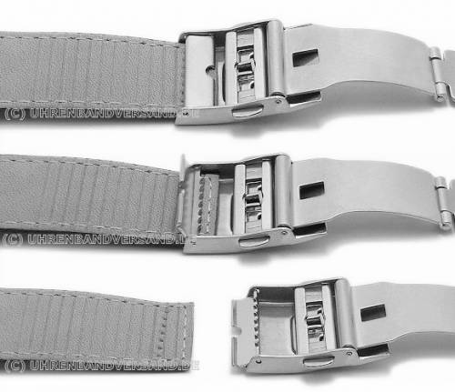 Uhrenarmband 18mm braun Faltschlie�e vergoldet Doppelwulst von Eichm�ller (Schlie�enansto� 16 mm) - Bild vergr��ern 