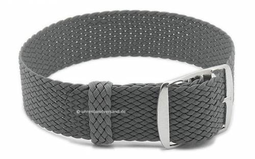 Basic Uhrenarmband 18mm grau Perlon/Textil Durchzugsband - Bild vergrern 