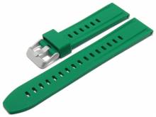 PREISTIPP: Uhrenarmband EASY-CLICK 24mm grün Silikon mit Schnellwechsel-Stegen (Schließenanstoß 22 mm)