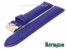 Uhrenarmband 22mm blau Barington Aqua Chrono wasserfest abgenäht (Schließenanstoß 20 mm)