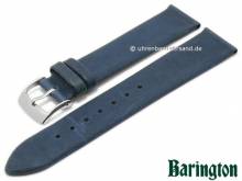 Uhrenarmband Cordero 22mm mittelblau Lammnappa-Leder leicht genarbt von BARINGTON (Schließenanstoß 20 mm)