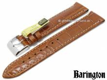 Uhrenarmband 22mm hellbraun Barington echt Louisiana Alligator (Schließenanstoß 20 mm)