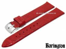 Uhrenarmband 20mm rot echt Straußen-Bein von BARINGTON (Schließenanstoß 18 mm)