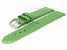 Uhrenarmband Leder 22mm grün flach ohne Naht (Schließenanstoß 20 mm)