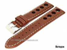 Uhrenarmband Racing 22mm braun Rindleder von Barington (Schließenanstoß 20 mm)