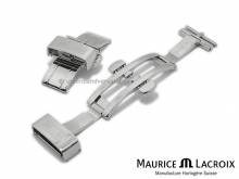 Butterflyfaltschließe Original MAURICE LACROIX 18mm Edelstahl teilweise poliert mit Logo