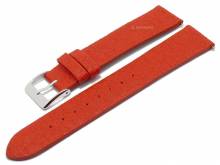 Meyhofer EASY-CLICK Uhrenarmband Waterbury 16mm rot aus Ananas-Fasern VEGAN matt (Schließenanstoß 14 mm)