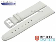 Meyhofer EASY-CLICK Uhrenarmband Save 22mm weiß Synthetik lederähnlich abgenäht (Schließenanstoß 20 mm)