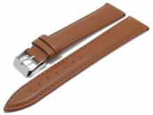 Basic-Uhrenarmband Talca 16mm hellbraun Leder glatt abgenäht (Schließenanstoß 14 mm)