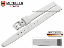 Uhrenarmband Steinfurt 09mm weiß Leder fein genarbt ohne Naht von Meyhofer (Schließenanstoß 08 mm)