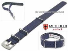Uhrenarmband Ciano 18mm dunkelblau Synthetik Textillook NATO-Durchzugsband von Meyhofer