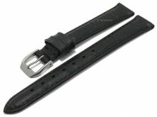 Uhrenarmband Valdemoro 12mm schwarz Leder Alligator-Prägung Titanschließe von MEYHOFER (Schließenanstoß 12 mm)