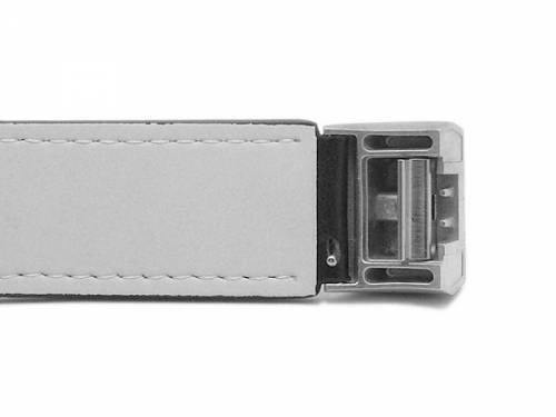 Uhrenarmband 18mm schwarz Leder Schnellwechsel-Federstege mit Adapter passend fr FITBIT Charge 2 Tracker - Bild vergrern 