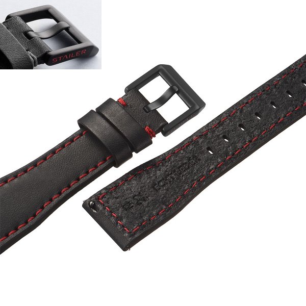 Uhrenarmband Echtleder Mit Alligatorprägung - Edelstahl Schließe