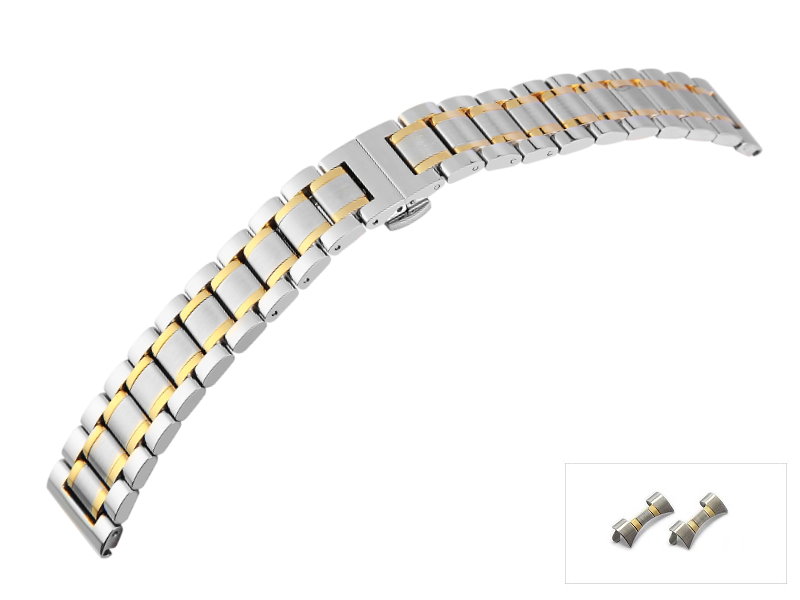 Keramik-Edelstahl-Armband Für Uhren – 20/22 Mm, Mit Schmetterlingsschließe, Quick Release
