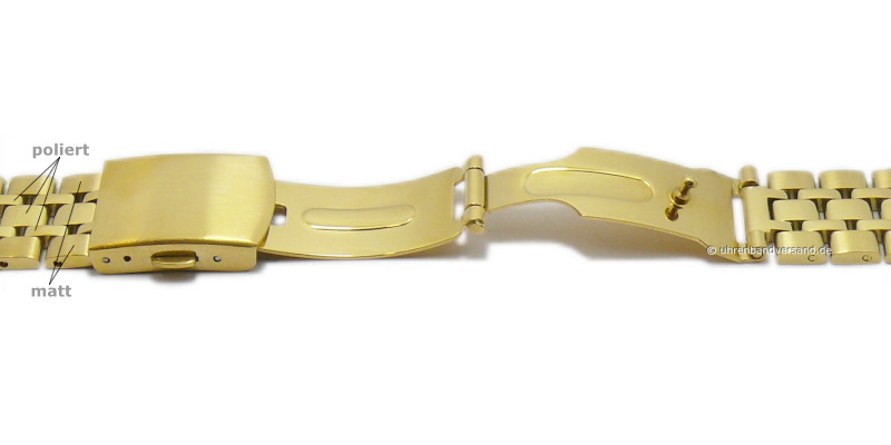 Fancy Gold-Plated Stainless Steel 24 mm Watch Band 850.8RRG_K0035032