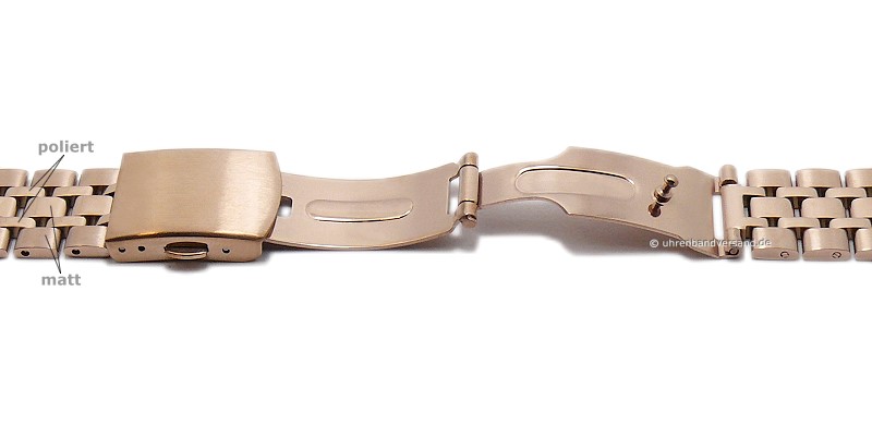 Discount Durable Rose Gold 20 mm Watch Band Replacement 123.50.27.60.63.001_K0018132 main image 0