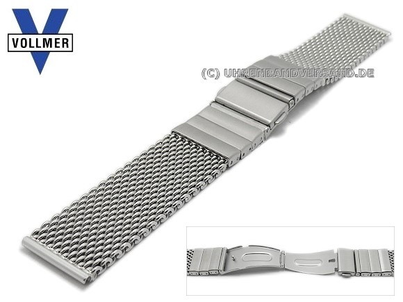 Uhrenarmband Stuttgart 20mm Milanaise SES schweres Geflecht von VOLLMER
