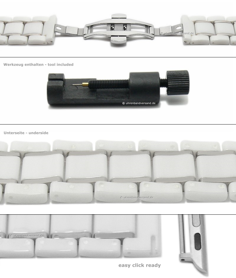 Juntan Edelstahl Uhrenarmband 20mm 22mm - Verstellbares Metall Armband Für Herren & Damen | Poliert Two Tone Gold Silber