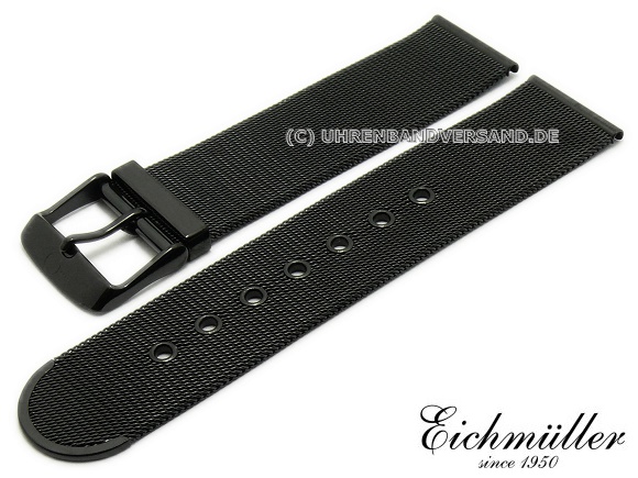 milanaise uhrenarmband schwarz