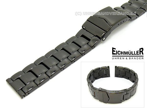 uhrenarmband 22mm titan schwarz