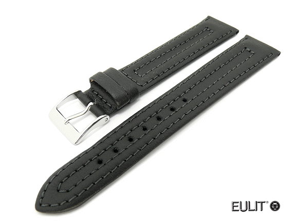 Feines Eulit Easy-Klick Alligator Uhrenarmband Modell Rainbow königs-blau 20 mm