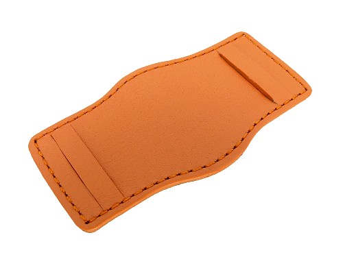 Lederunterlage fr Uhrenarmbnder aus Leder 20-24mm orange abgenht